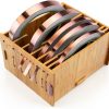 Hiyoo Wood Tape Dispenser Stained Glass Crafting Organizer-0