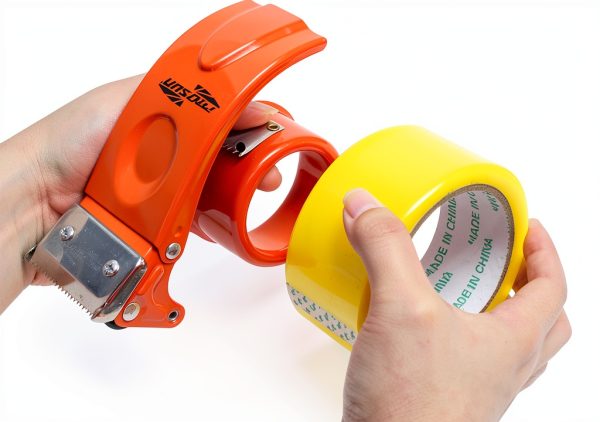 DDHOM Metal Tape Dispenser Orange Blue Office Home Use-2