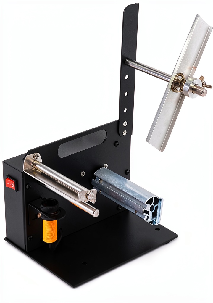 JONGYA label dispenser in use on a packaging line