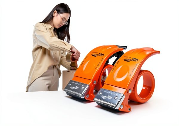 Roucerlin Metal Packing Tape Dispenser Orange Heavy Duty-6