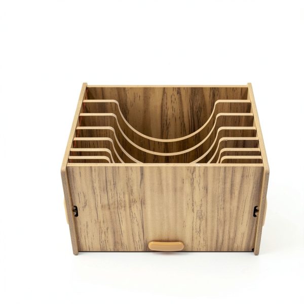 Hiyoo Wood Tape Dispenser Stained Glass Crafting Organizer-1