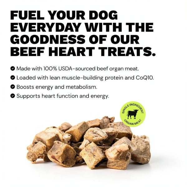 Freeze Dried Beef Heart Dog Treats Get Joy 4 Ounce Pack of 3 Superfood-2