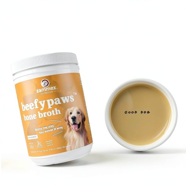 Dog Bone Broth Powder Zammex Nutrition Grass Fed Joint Support-7