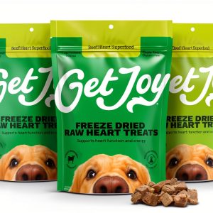 Freeze Dried Beef Heart Dog Treats Get Joy 4 Ounce Pack of 3 Superfood-0