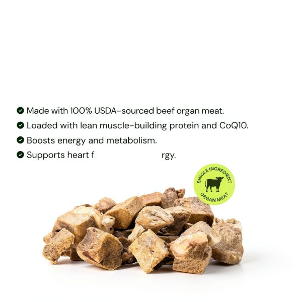 Get Joy Freeze Dried Raw Dog Treats Beef Heart 4 Ounce Pack of 3-2
