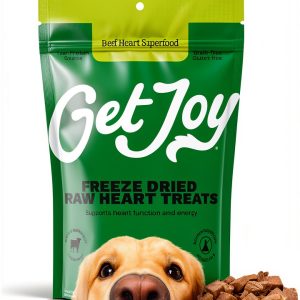 Get Joy Freeze Dried Raw Dog Treats Beef Heart 4 Ounce Pack of 3-0