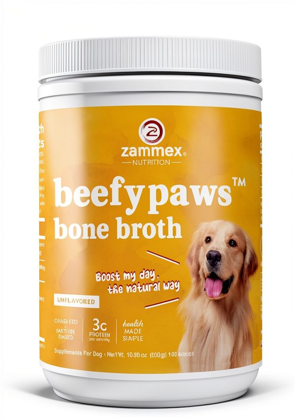 Dog Bone Broth Powder Zammex Nutrition Grass Fed Joint Support-0
