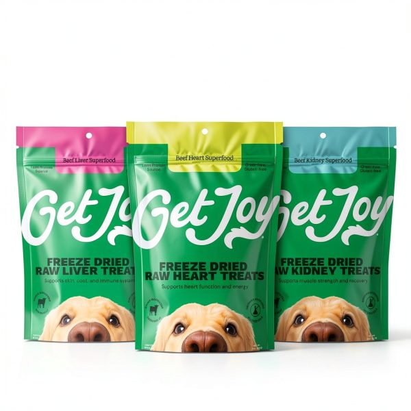 Freeze Dried Beef Heart Dog Treats Get Joy 4 Ounce Pack of 3 Superfood-6