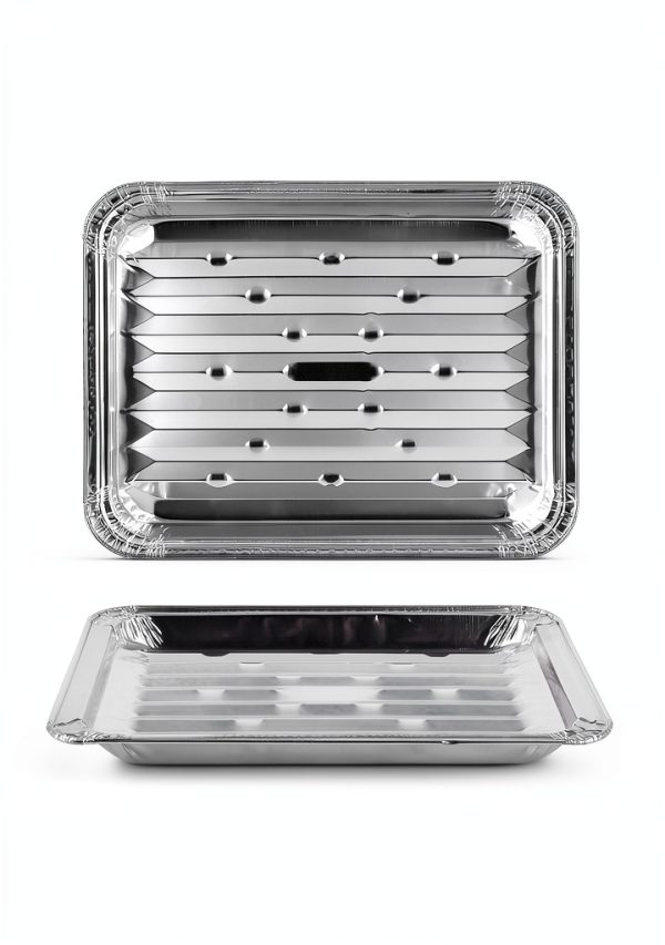 Disposable Aluminum Foil Broiler Pan 25-Pack Stock Your Home Grill-1