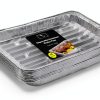 Disposable Aluminum Broiler Pans 25 Pack DCS Deals Ribbed 13.4x9in-0