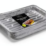 Disposable Aluminum Broiler Pans 25 Pack DCS Deals Ribbed 13.4x9in-0