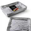 Disposable Aluminum Broiler Pans 25 Pack DCS Deals Ribbed 13.4x9in-3