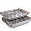 Disposable Aluminum Broiler Pans 25 Pack DCS Deals Ribbed 13.4x9in-1